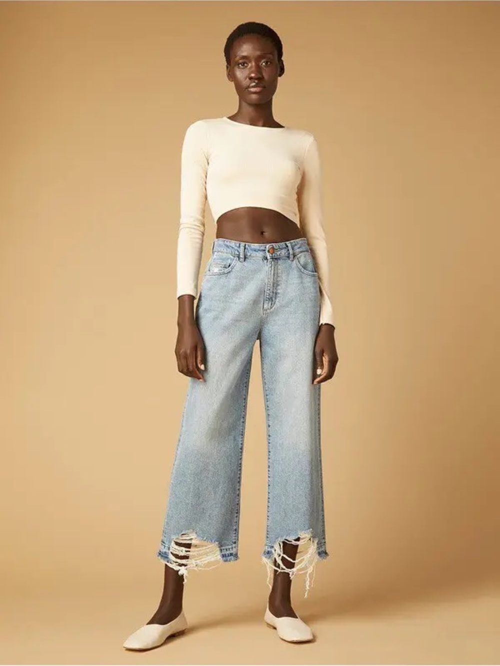 DL1961 Hepburn High Rise Wide Leg Jeans Slate Size 25